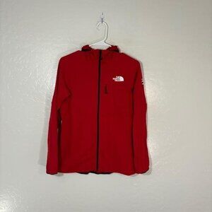 North Face Summit Series Jacket Womens Medium Red Hoodie Futurefleece Outdoors